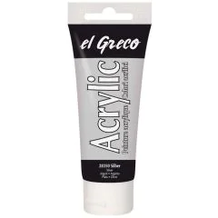 Peinture acrylique EL Greco - 75 ml - Argent  KREUL  tube
