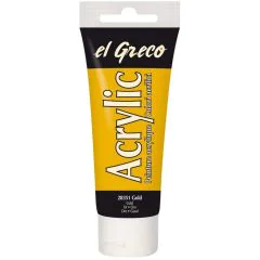 Photo Peinture acrylique EL Greco - 75 ml - Or KREUL  tube