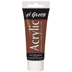 Peinture acrylique EL Greco - 75 ml - Terre d'ombre brûlée KREUL  tube
