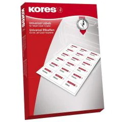 Photo Étiquettes adhésives blanches - 210 x 74 mm : KORES L21074 