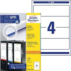 Photo Etiquettes Dos de classeur 61 x 192 mm - Blanc AVERY L4761-100