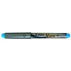 Photo Stylo plume jetable - Bleu clair : PILOT V-Pen Silver