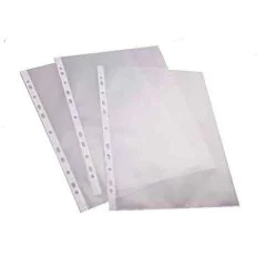 Photo Lot de 100 Pochettes perforées en PP lisse 0,07 mm - A4 : PRO-Office