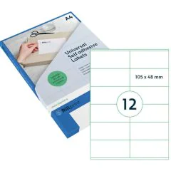 Étiquettes adhésives - 105 x 48 mm RILLPRINT Lot de 1200