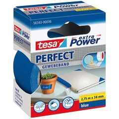 Photo TESA 00036-03 : Ruban adhésif toile extra Power - Bleu - 38 mm x 2.75 m56343