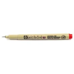 Stylo feutre à pointe fine - Rouge - 0,3 mm : SAKURA Pigma Micron 02 image
