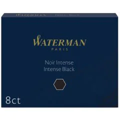 WATERMAN Boite 8 grandes Cartouches d'encre - Noir intense
