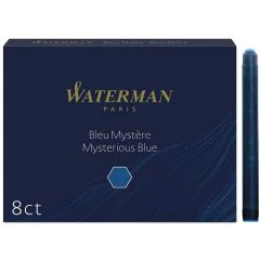 WATERMAN Boite de 8 grandes Cartouches d'encre - Bleu