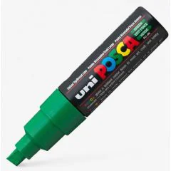 Marqueur peinture Posca PC 8K - Pointe biseautée de 8 mm - Vert foncé Image