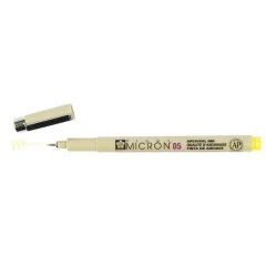 Photo Stylo feutre à pointe fine - 0,45 mm - Jaune : SAKURA Pigma Micron 05 (XSDK053)