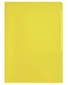 Photo DURABLE : Lot de 100 pochettes à coins A4 - Jaune - 2337-04