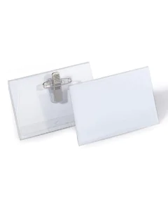 Photo DURABLE : Lot de 50 badges avec une pince combi 8101-19