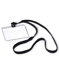 Photo DURABLE : Lot de 10 badges avec lacet textile - Noir 8139-01