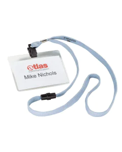 Photo DURABLE : Lot de 10 badges avec lacet textile - Gris 8139-10