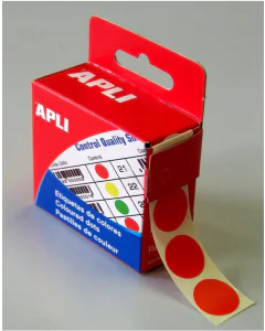 Photo  Pastilles adhésives 15 mm - Rouge AGIPA 115011 Etiquettes