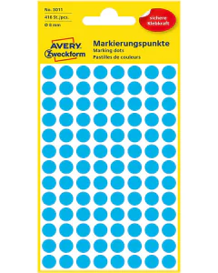 Photo Pastilles adhésives - 8 mm - Bleu AVERY