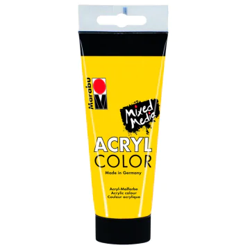 Photo Peinture acrylique mat Jaune - MARABU AcrylColor  de 100 ml