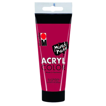 Photo Peinture acrylique mat Rouge carmin - MARABU AcrylColor  de 100 ml