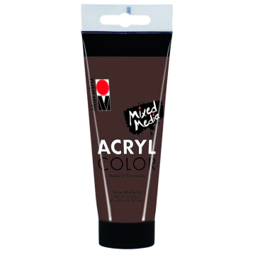 Photo Peinture acrylique mat Marron - MARABU AcrylColor  de 100 ml