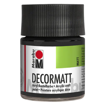 Photo 14010005073 MARABU : Peinture acrylique Decormatt - 50 ml - Noir