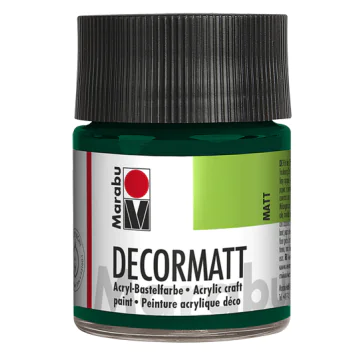 Photo 14010005075 MARABU : Peinture acrylique Decormatt - 50 ml - Vert sapin