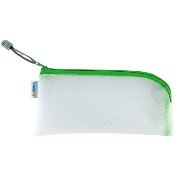 Photo Pochette universelle à zip - 230 x 110 mm - Transparent / Vert HERMA Mesh Bags