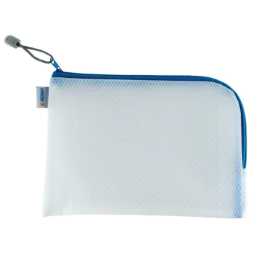 Photo Pochette universelle à zip - 260 x 200 mm - Transparent / Bleu HERMA Mesh Bags