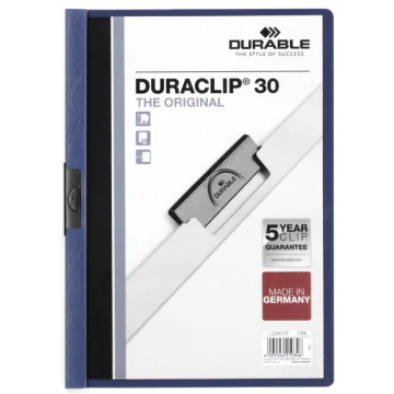 Photo Chemise de présentation A4 à clip - Bleu foncé (DURABLE 2200-07)