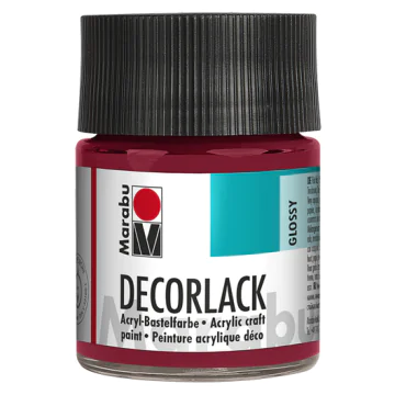 Photo MARABU : Vernis acrylique - Decorlack - 50 ml - Rouge carmin