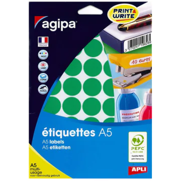 Photo pastilles adhésives 24 mm - Vert AGIPA 