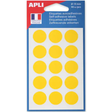 Photo Pastilles adhésives 19 mm - Jaune AGIPA 111963