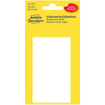 Photo Étiquettes adhésives - 98 x 51 mm - Blanc AVERY 3047