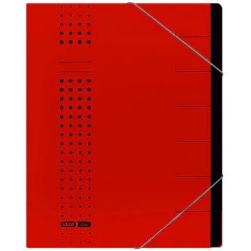 Photo ELBA 400002024 : Trieur à élastique 7 compartiments - Rouge