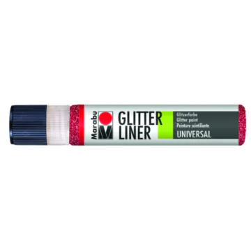 Photo MARABU Glitter-Liner 18030009538 : Peinture pour textile - Rubis brillant
