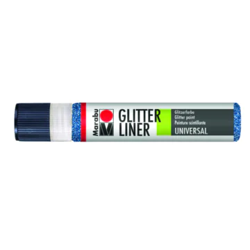 Photo MARABU Glitter-Liner 18030009594 : Peinture pour textile - Saphir brillant