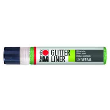Photo MARABU Glitter-Liner 18030009561 : Peinture pour textile - Vert brillant utilisation