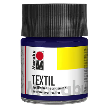 Photo MARABU : Peinture pour textile clair - 50 ml - Bleu foncé