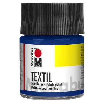 Photo MARABU : Peinture pour textile clair - 50 ml - Bleu moyen