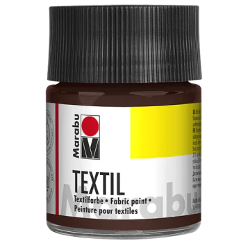 Photo MARABU : Peinture pour textile clair - 50 ml - Marron foncé