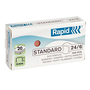 Photo RAPID 24855700 : Boite de 1000 agrafes cuivrées - 24/6