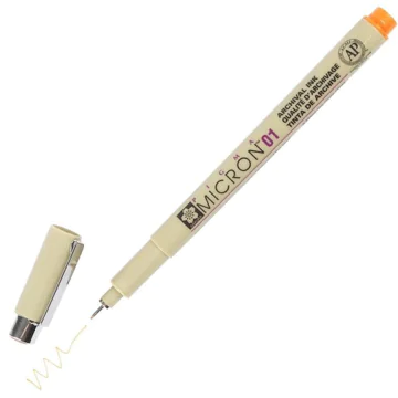 Photo Stylo feutre à pointe fine - 0,25 mm - Orange : SAKURA Pigma Micron 01