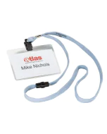 Photo DURABLE : Lot de 10 badges avec lacet textile - Gris 8139-10