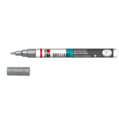 Photo Marqueur laque décoratif - 1 à 2 mm - Argent MARABU Brilliant Painter