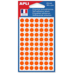 Photo pastilles adhésives 8 mm - Orange (AGIPA 111835 Etiquettes)