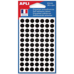 Photo Lot de 462 Pastilles adhésives 8 mm - Noir