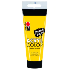 Photo Peinture acrylique mat Jaune - MARABU AcrylColor  de 100 ml