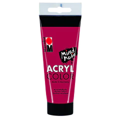 Photo Peinture acrylique mat Rouge carmin - MARABU AcrylColor  de 100 ml