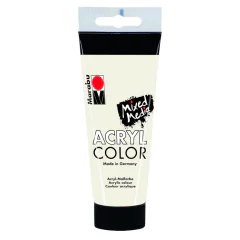 Photo Peinture acrylique mat Blanc - MARABU AcrylColor  de 100 ml