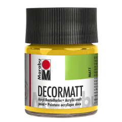 Photo 14010005021 MARABU : Peinture acrylique Decormatt - 50 ml - Jaune