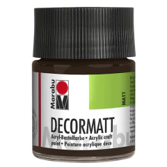 Photo 14010005045 MARABU : Peinture acrylique Decormatt - 50 ml - Marron foncé